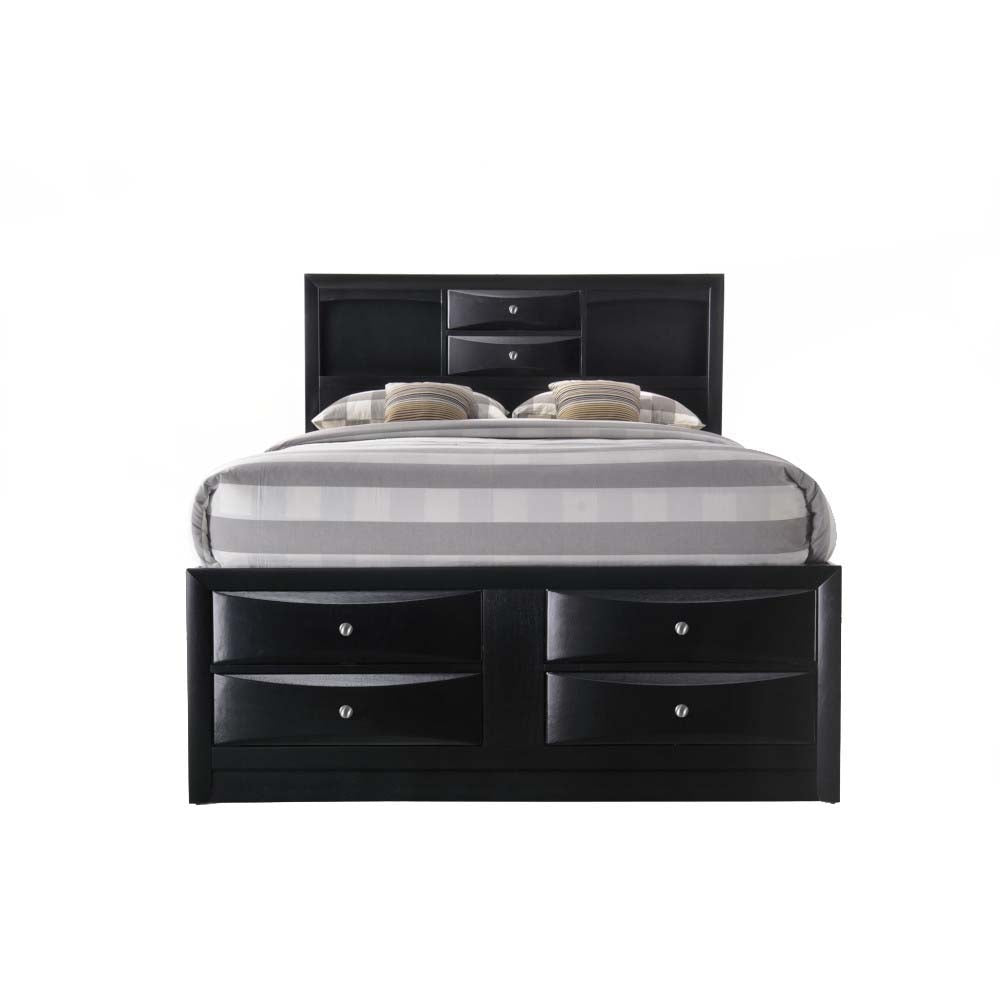 Ireland Full Bed with Storage in Black