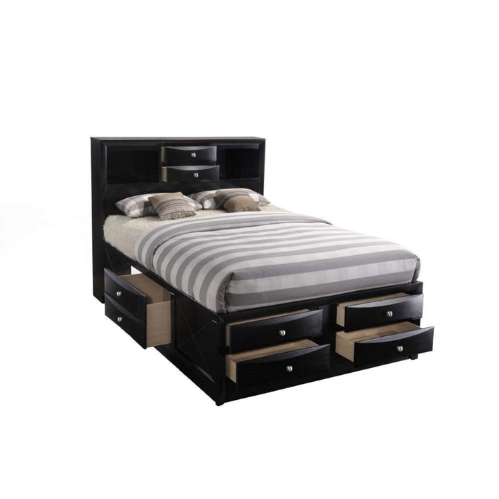Ireland Full Bed with Storage in Black