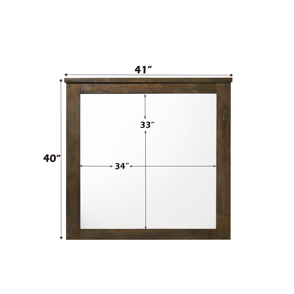 Merrilee Mirror in Oak - dimensions