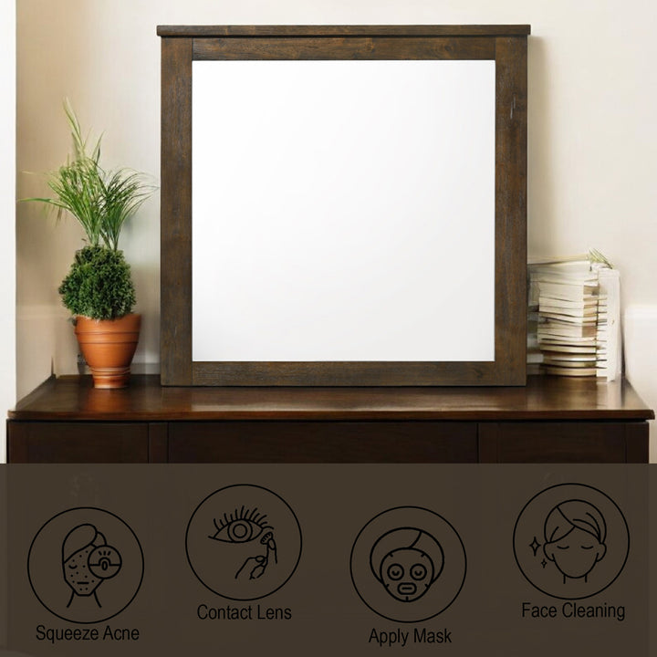 Merrilee Mirror in Oak - features