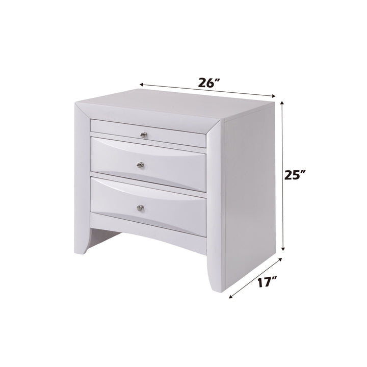 Ireland Nightstand in White - dimensions