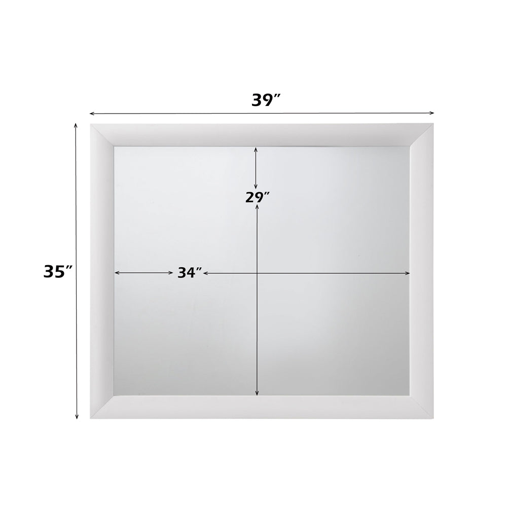 Ireland Mirror in White Finish - dimensions