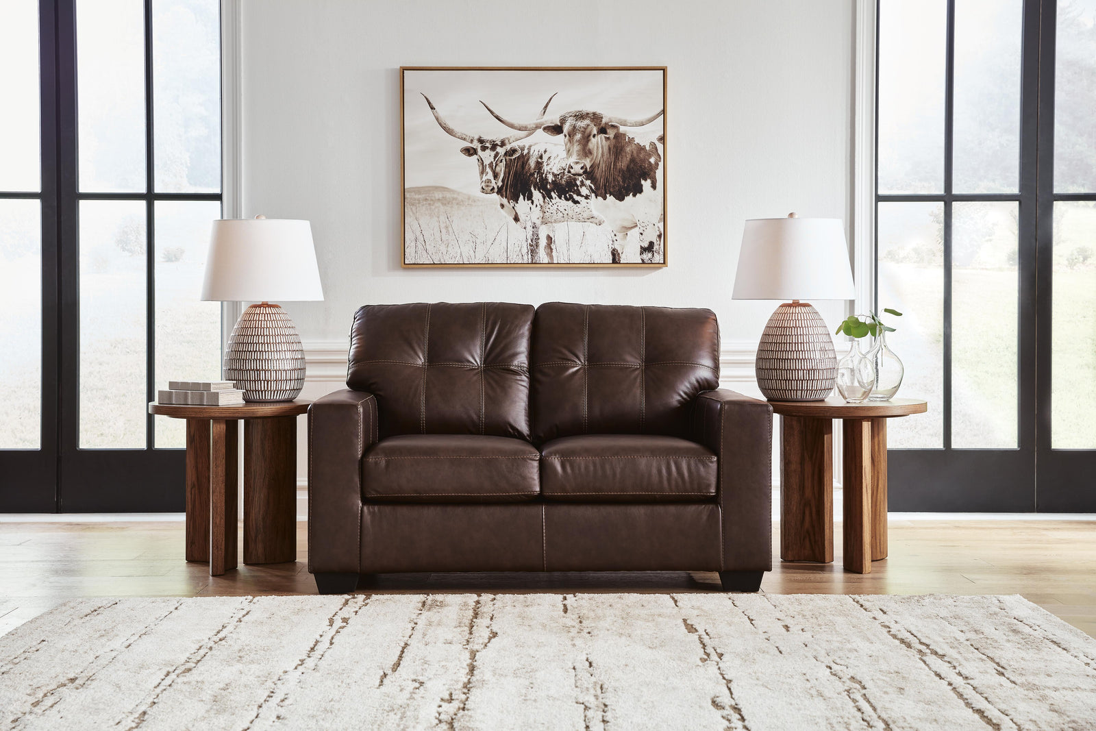 Santorine Loveseat - Dark Brown (2)