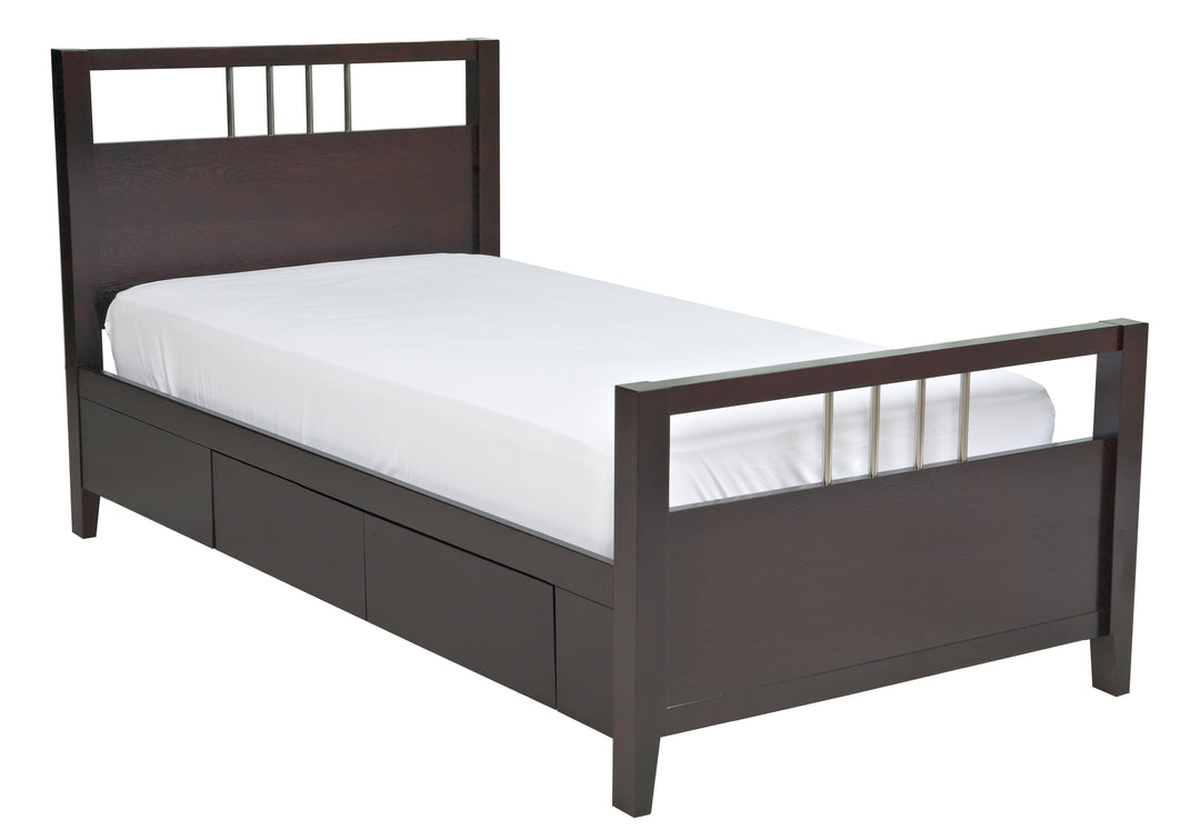 Modus Furniture Nv23S5 Nevis Platform Storage Bed In Espresso