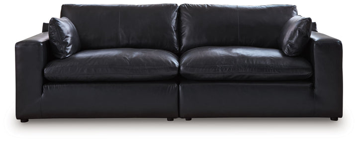 Emilia - 2-Piece Sectional Loveseat - Black by Ashley Furniture product image