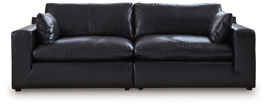 Emilia - 2-Piece Sectional Loveseat - Black by Ashley Furniture product image