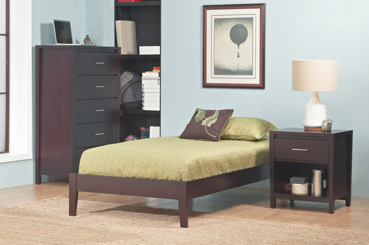 Modus Furniture Sp23F5 Simple Wood Platform Bed In Espresso