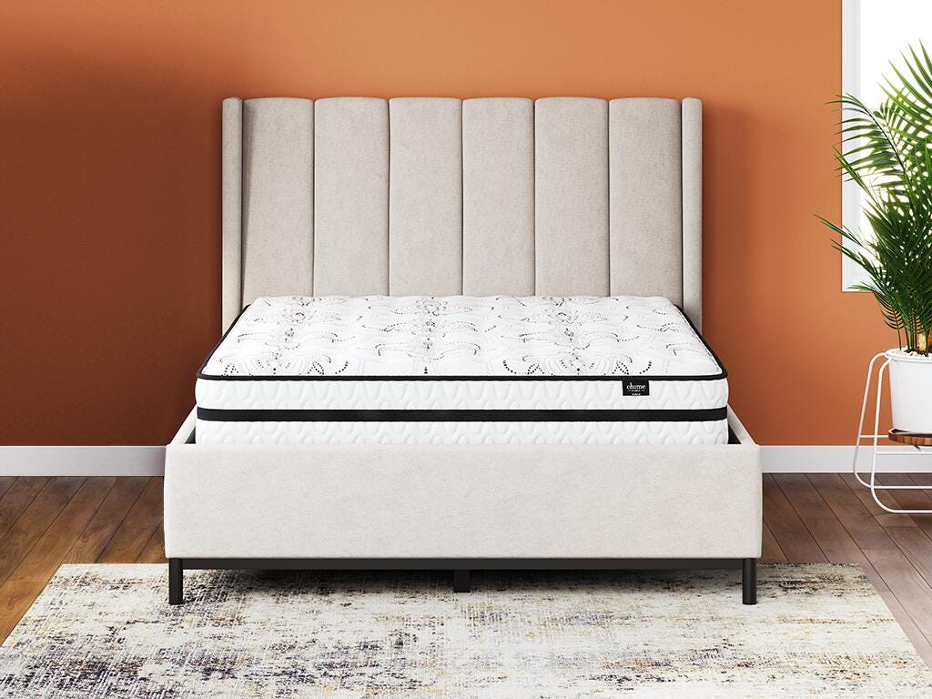Chime 10 Inch Hybrid Queen Mattress in a Box - White (2)