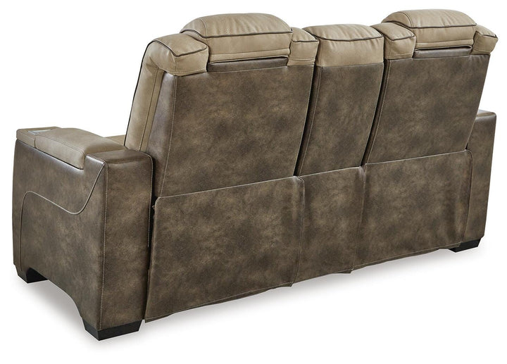Next-Gen Durapella Power Reclining Loveseat with Console - Sand (6)