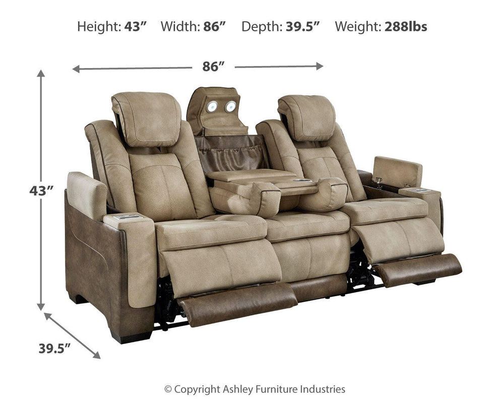 Next-Gen Durapella Power Reclining Sofa - Sand (4)
