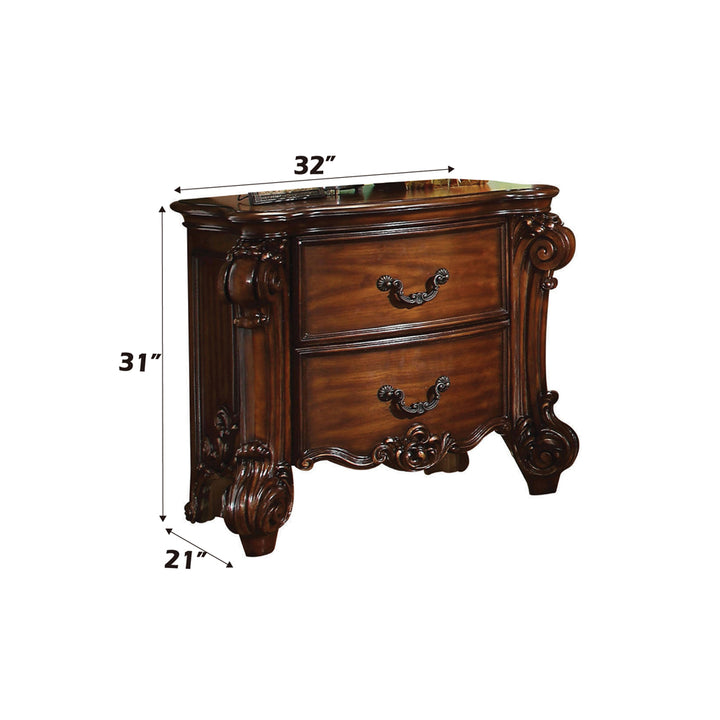 Vendome Nightstand in Cherry - dimensions