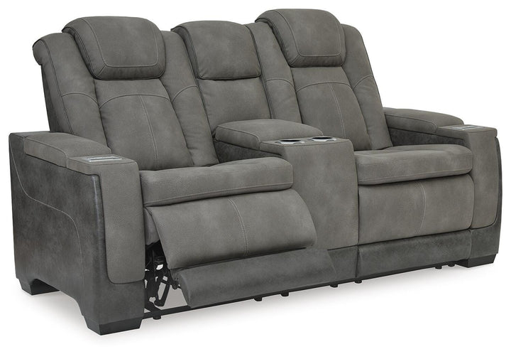 Next-Gen Durapella Power Reclining Loveseat with Console - Slate (1)