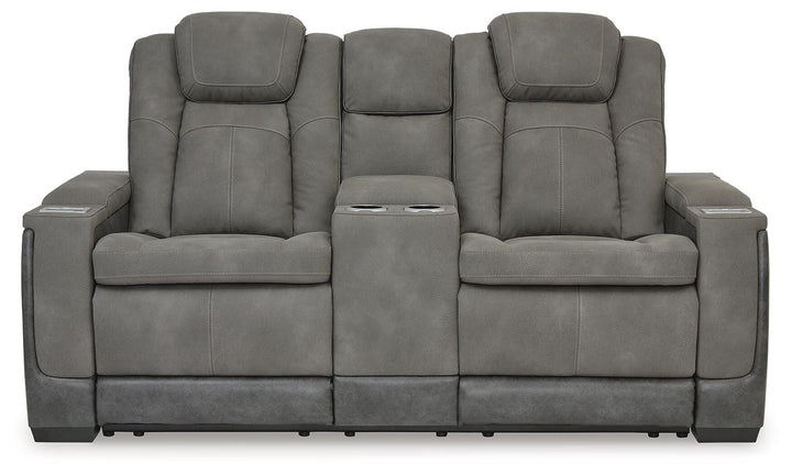Next-Gen Durapella Power Reclining Loveseat with Console - Slate (3)