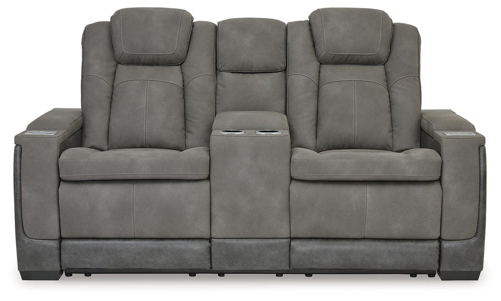 Next-Gen Durapella Power Reclining Loveseat with Console - Slate (3)