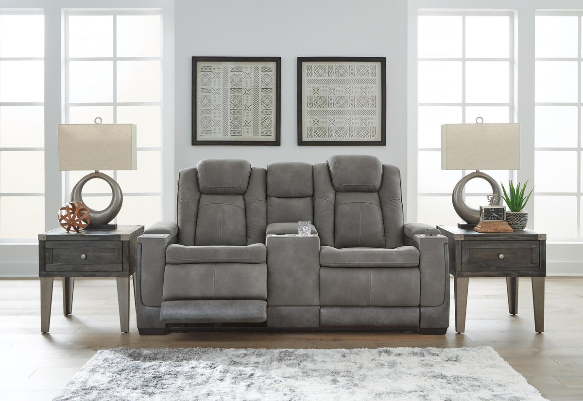 Next-Gen Durapella Power Reclining Loveseat with Console - Slate (2)