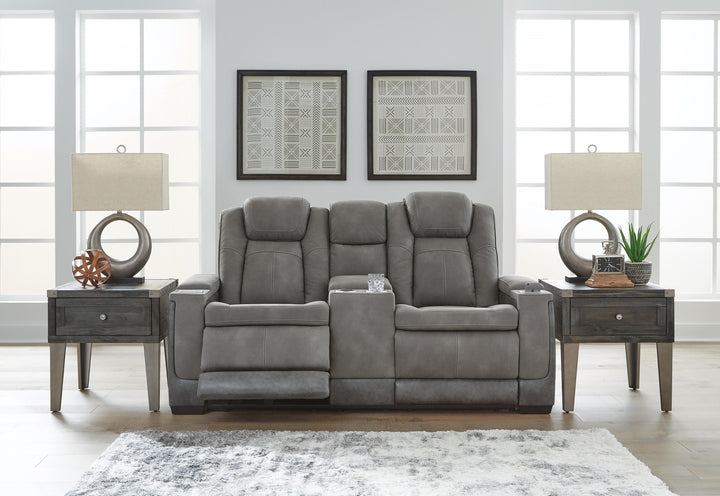 Next-Gen Durapella Power Reclining Loveseat with Console - Slate (2)