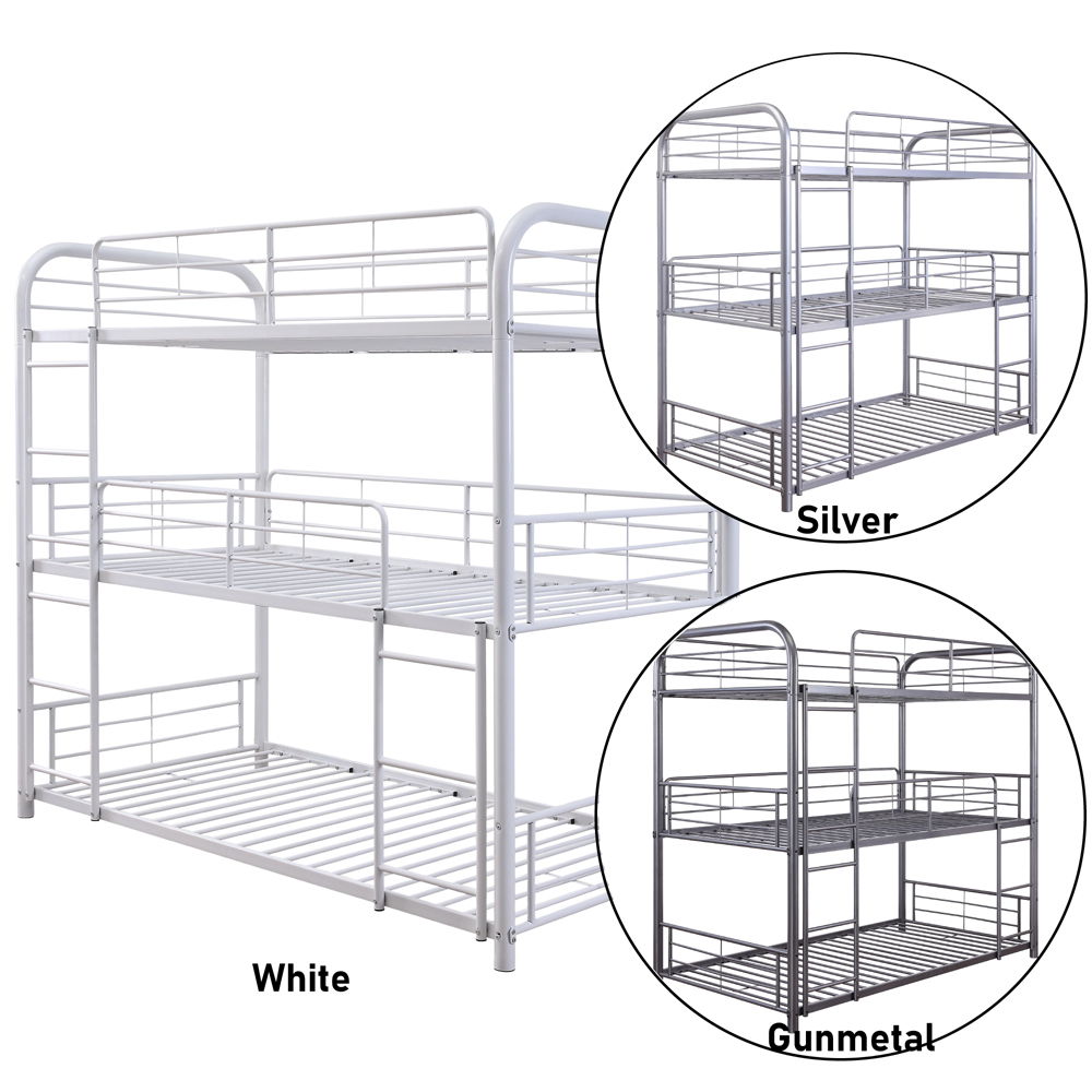 Cairo - Triple Twin Bunk Bed - White