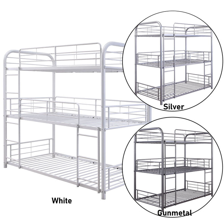 Cairo - Triple Twin Bunk Bed - White
