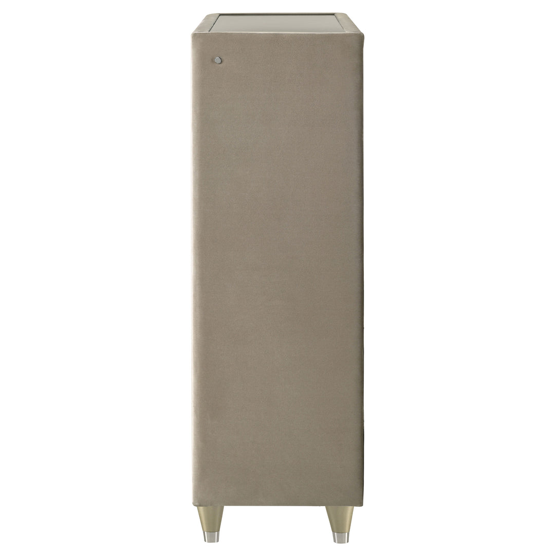 Lorient - 5-Drawer LED Chest Of Drawers - Ivory And Camel