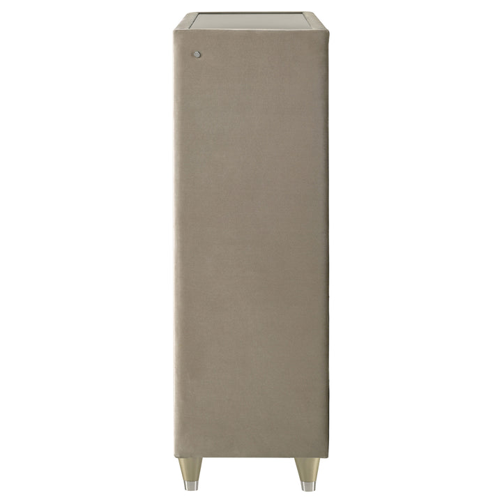Lorient - 5-Drawer LED Chest Of Drawers - Ivory And Camel