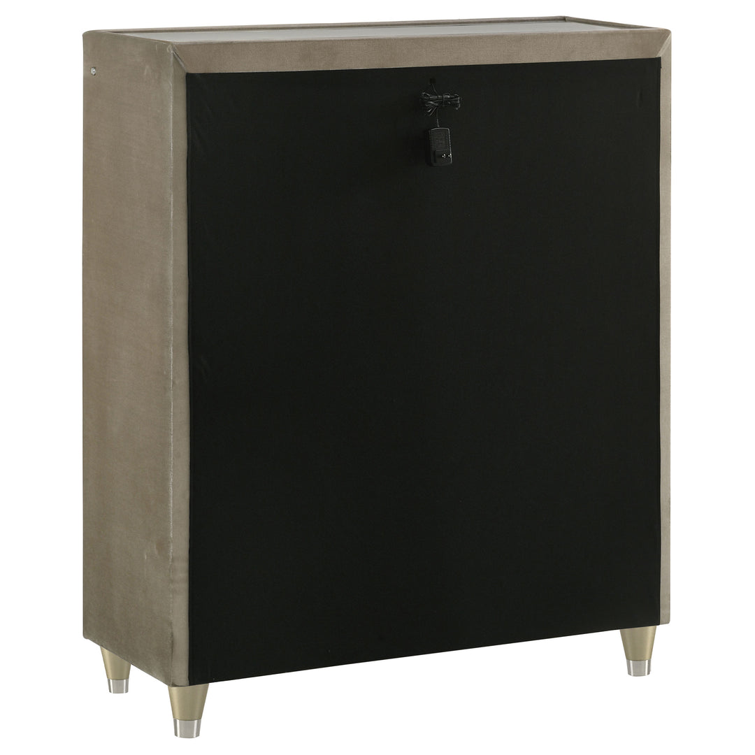 Lorient - 5-Drawer LED Chest Of Drawers - Ivory And Camel