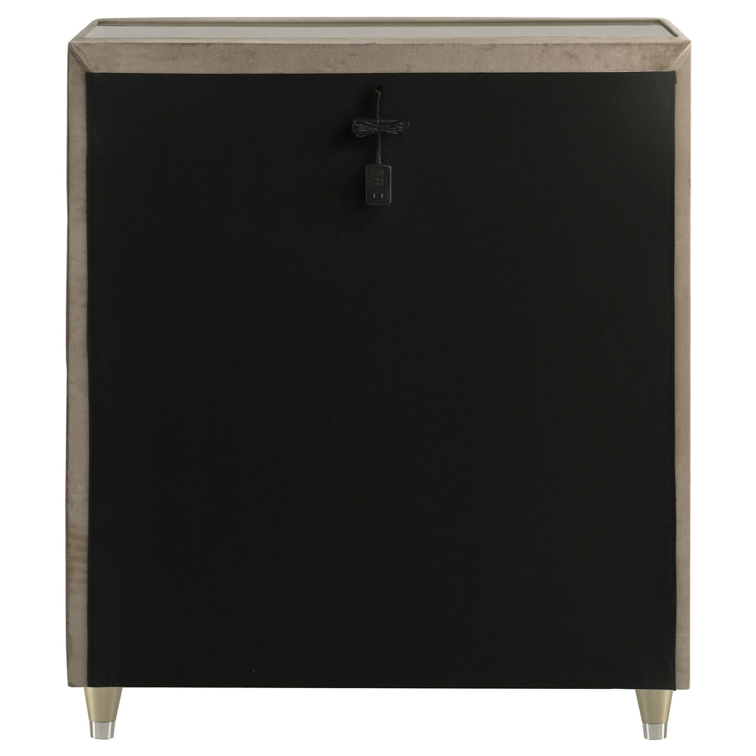 Lorient - 5-Drawer LED Chest Of Drawers - Ivory And Camel