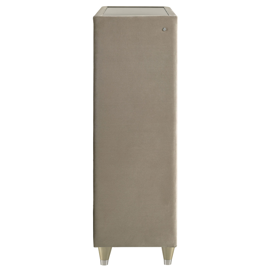 Lorient - 5-Drawer LED Chest Of Drawers - Ivory And Camel