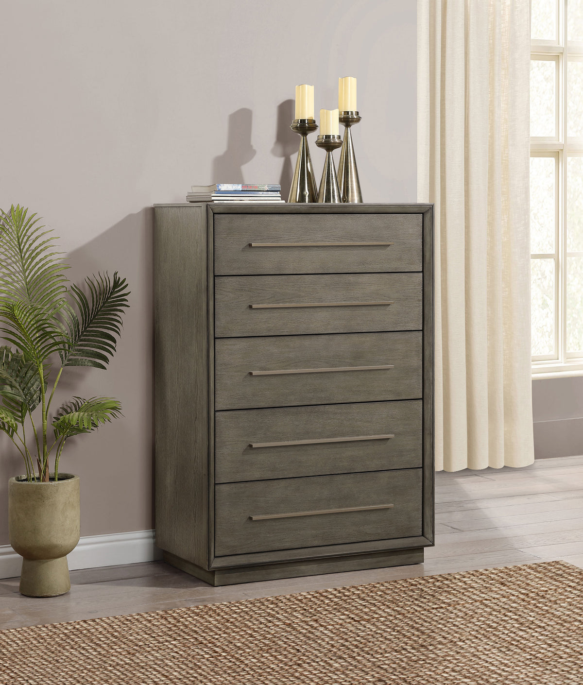 Durango - 5-Drawer Bedroom Chest - Washed Oak