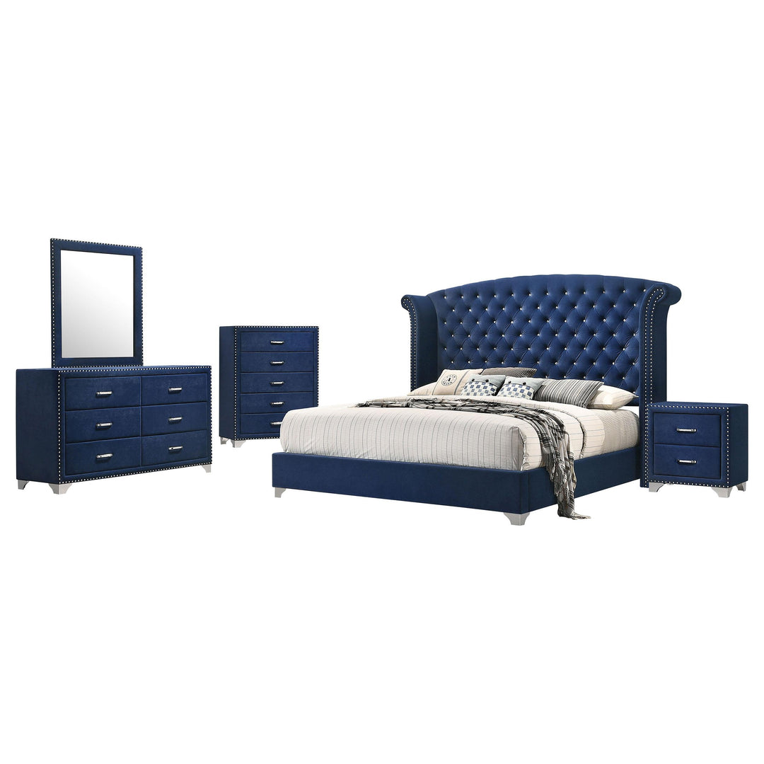 Coaster Furniture 223371Q-S5 Melody 5-Piece Queen Bedroom Set Pacific Blue