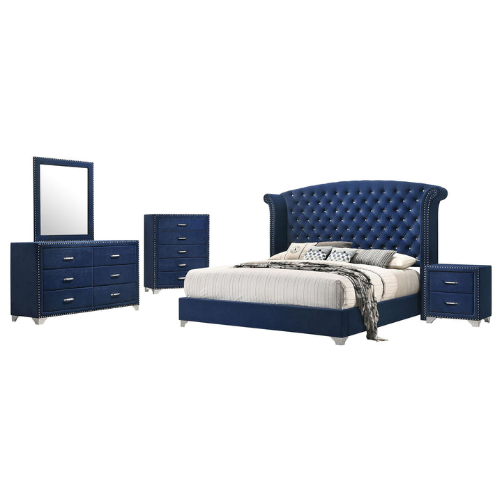 Coaster Furniture 223371Q-S5 Melody 5-Piece Queen Bedroom Set Pacific Blue