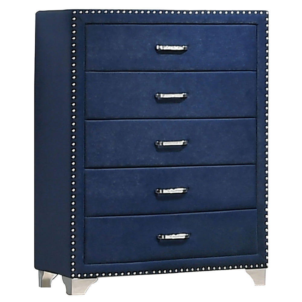 Melody - 5 Piece Queen Bedroom Set - Pacific Blue