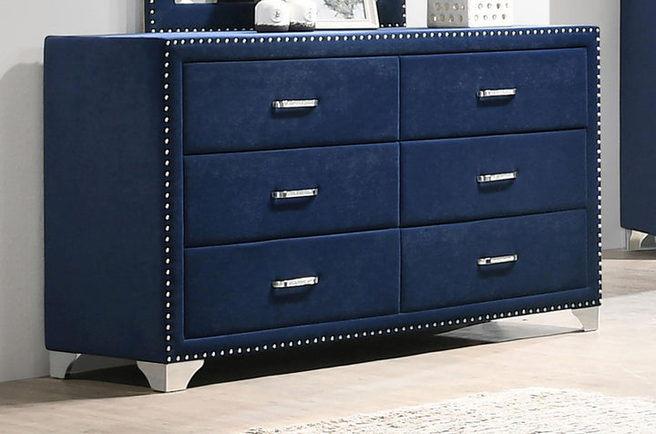 coaster-furniture-223373-melody-6-drawer-upholstered-dresser-pacific-blue