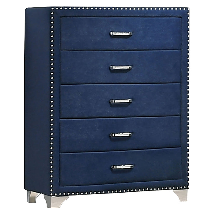 Melody - 5-Drawer Bedroom Chest - Pacific Blue