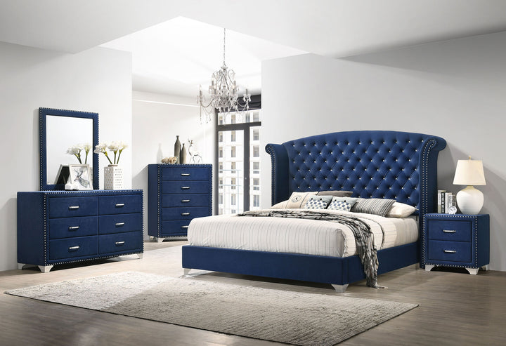 Melody - 5-Drawer Bedroom Chest - Pacific Blue