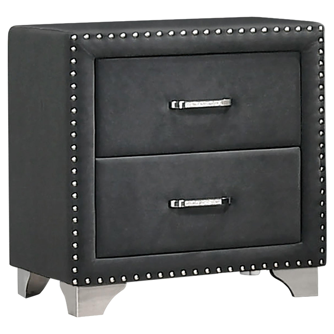 Coaster Furniture 223382 Melody Upholstered 2-drawer Nightstand Grey
