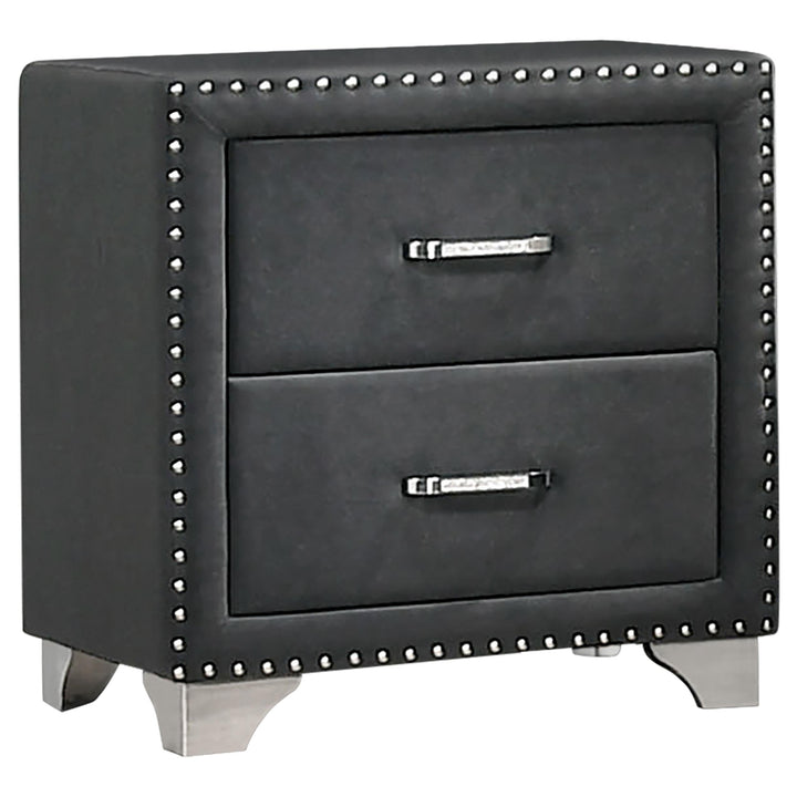 Coaster Furniture 223382 Melody Upholstered 2-drawer Nightstand Grey