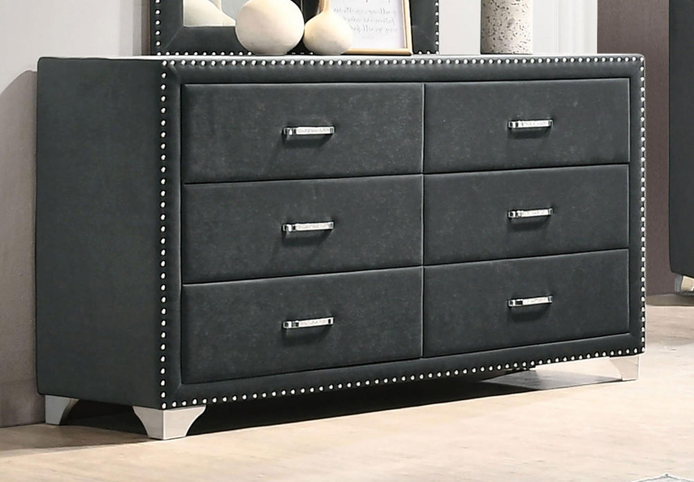 coaster-furniture-223383-melody-6-drawer-upholstered-dresser-grey