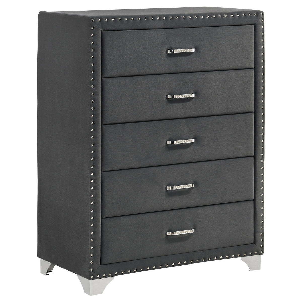 Melody - 5-Drawer Bedroom Chest - Gray