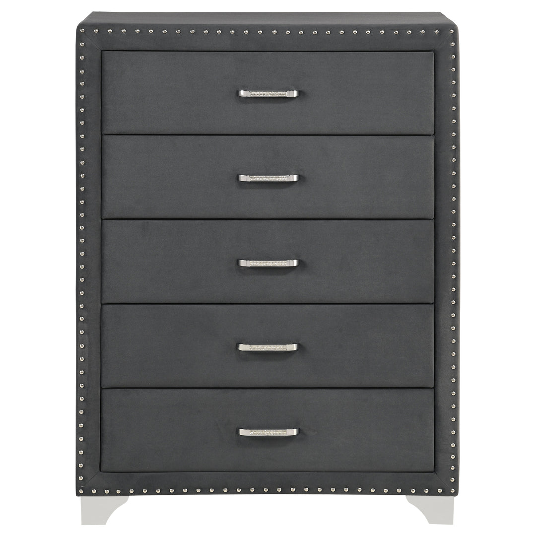 Melody - 5-Drawer Bedroom Chest - Gray