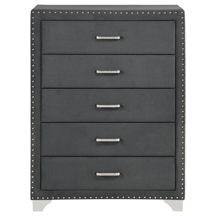 Melody - 5-Drawer Bedroom Chest - Gray