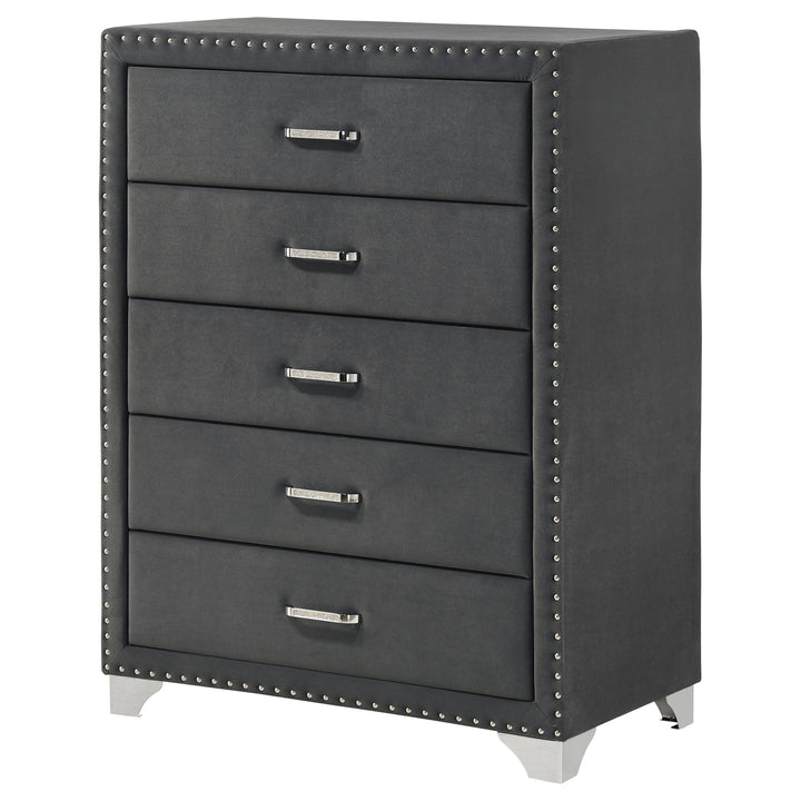 Melody - 5-Drawer Bedroom Chest - Gray