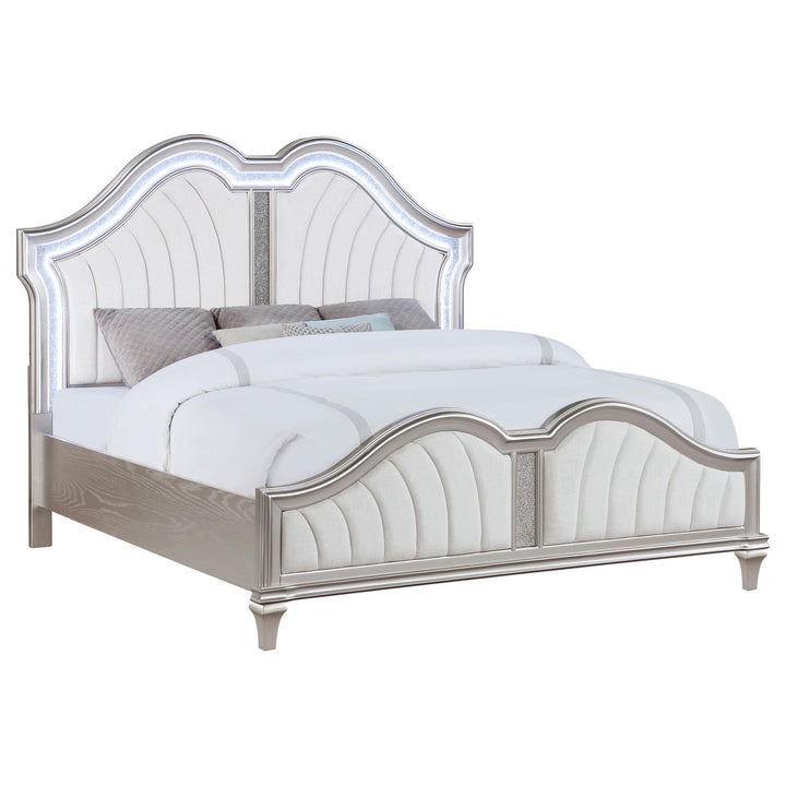 Coaster Furniture 224731KE-S5 Lucia 5-piece Eastern King Bedroom Set Beige and White
