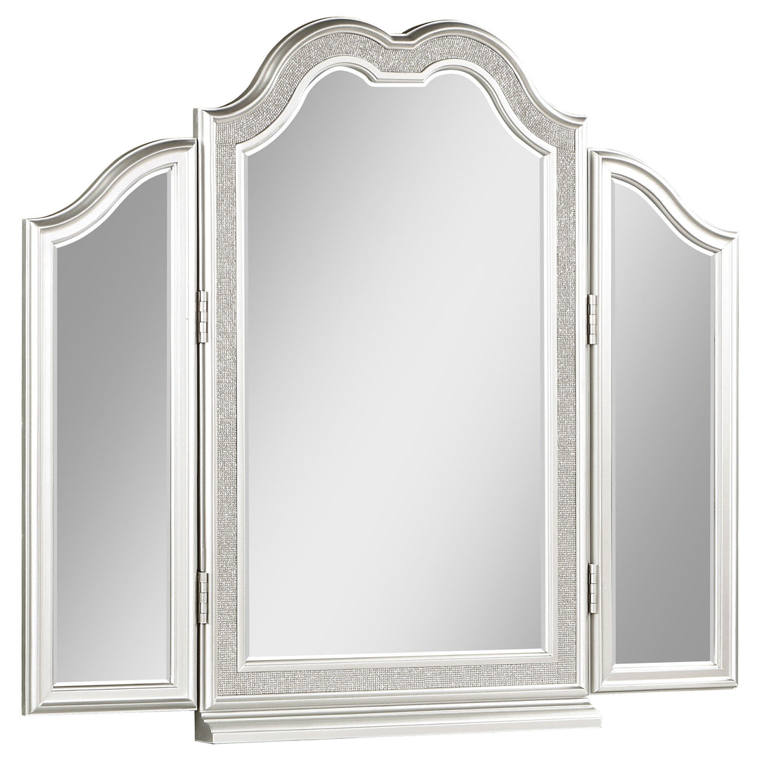 Coaster Furniture 223398 Evangeline Tri-Fold Vanity Mirror Silver Oak