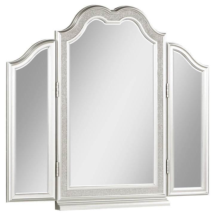 Coaster Furniture 223398 Evangeline Tri-Fold Vanity Mirror Silver Oak