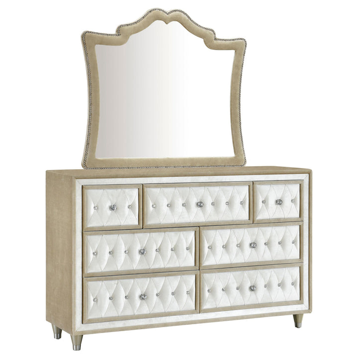 Coaster Furniture 223523M Antonella 7-drawer Upholstered Dresser Ivory
