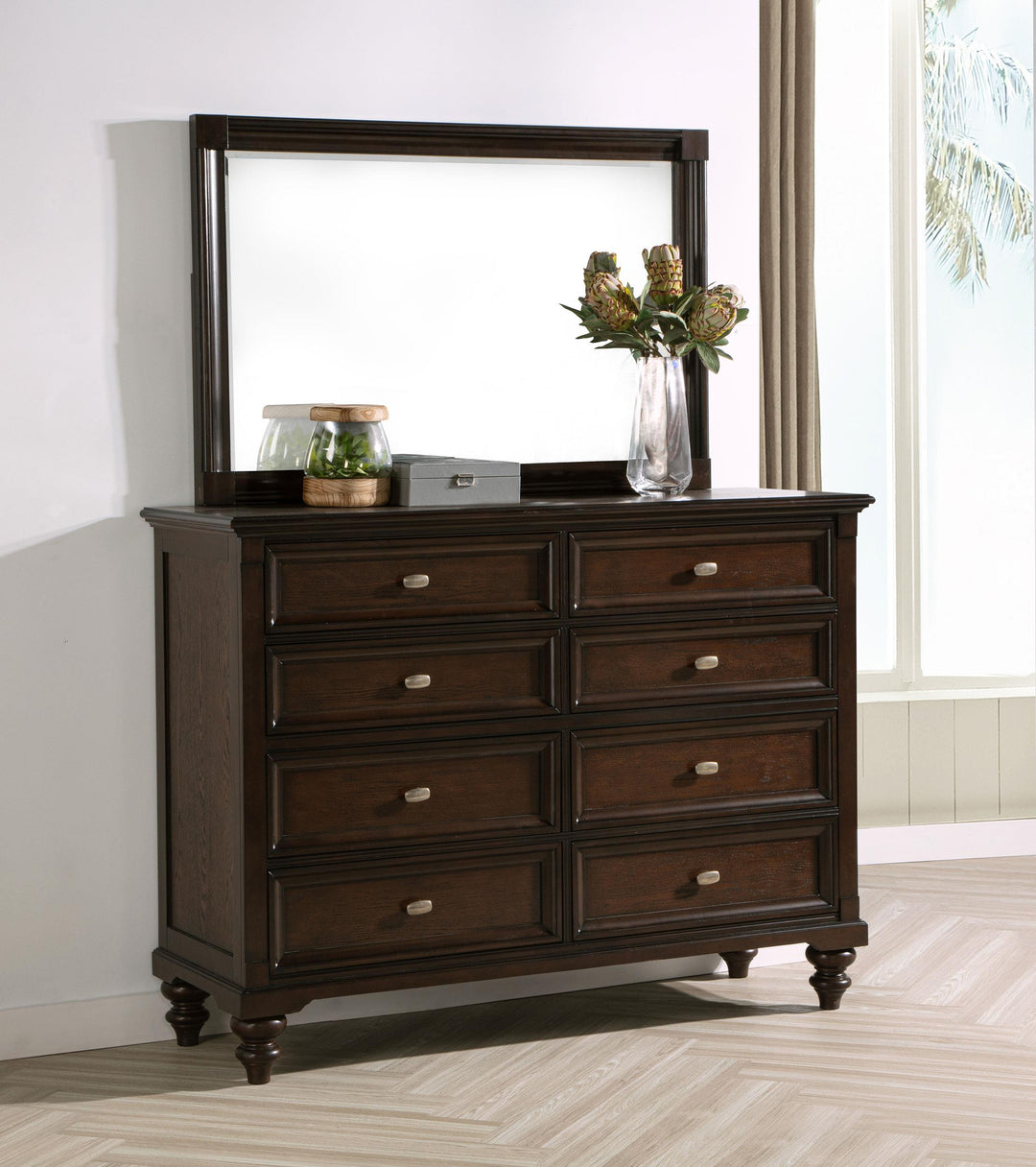 coaster-furniture-223633m-andover-8-drawer-dresser-and-mirror-dark-oak