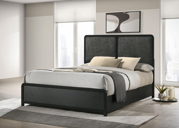 coaster-furniture-223661ke-cavelle-51-inch-upholstered-eastern-king-bed-black