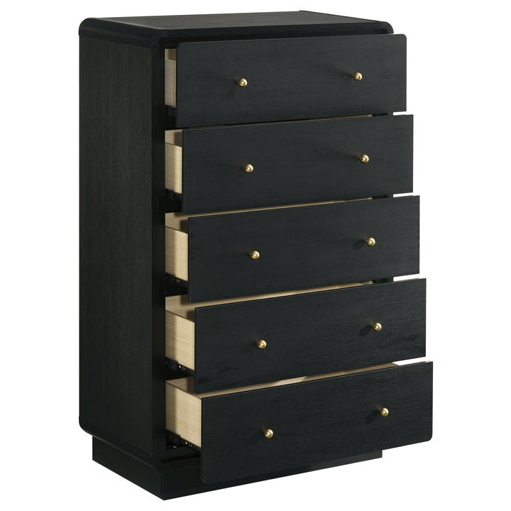 Cavelle - 5-Drawer Chest Of Drawers - Black