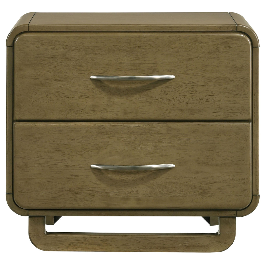 Coaster Furniture 224272 Amsbury 2-drawer Nightstand Bedside Table Nutmeg