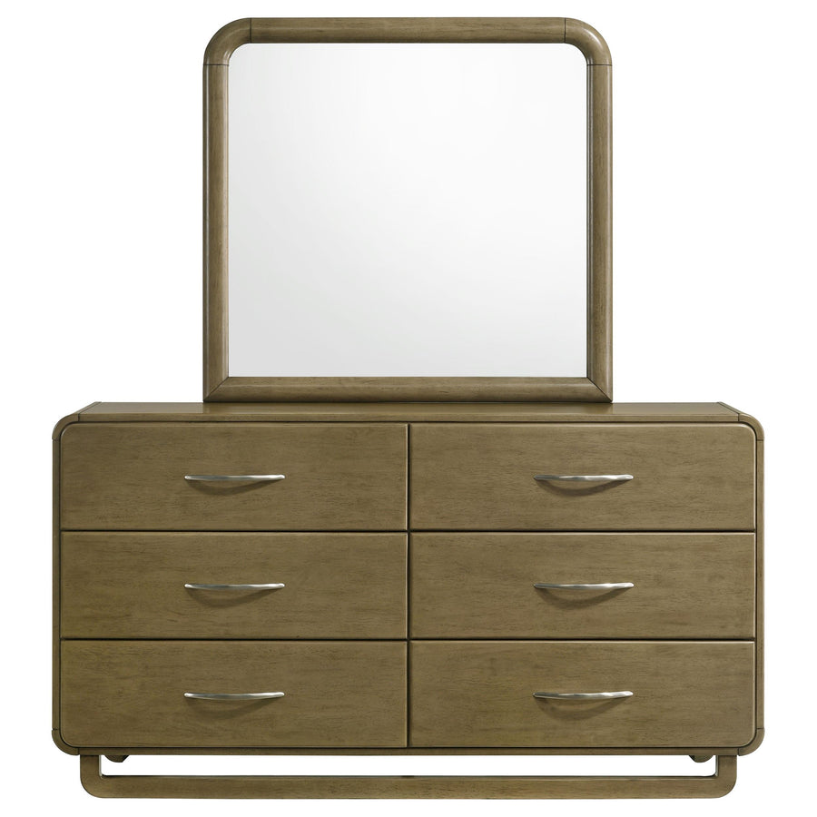 Coaster Furniture 224273M Amsbury 6-drawer Dresser and Mirror Nutmeg